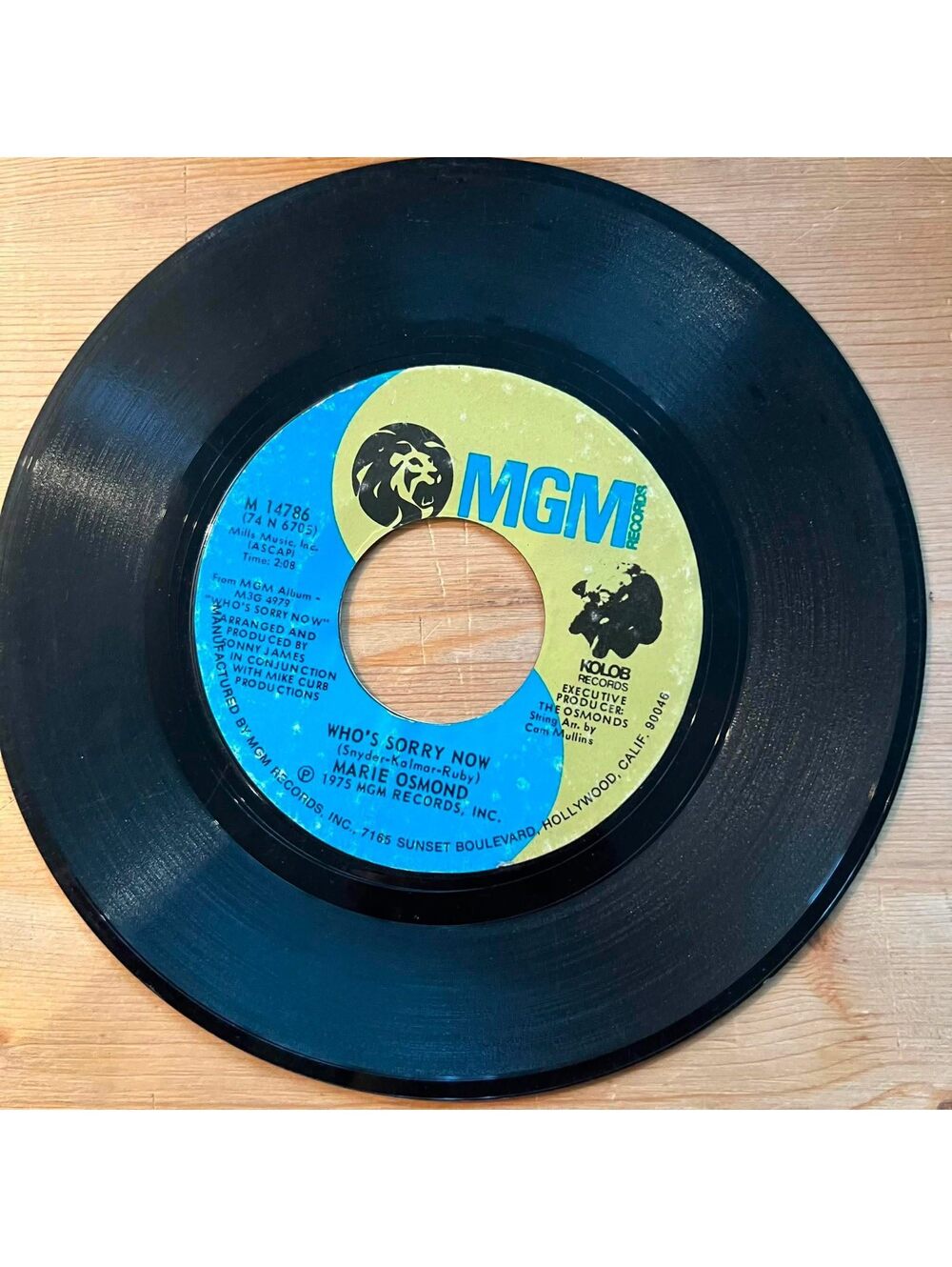 Marie Osmond - Who's Sorry Now/This I Promise You 45rpm VG+ R11